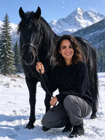 Horse in the Snow · Photo style